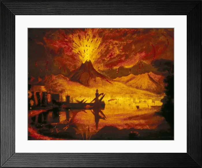 Framed Print : Mount Vesuvius, as represented at the Surrey Zoological Gardens, London, 1837 Framed Print : Mount Vesuvius, as represented at the Surrey Zoological Gardens, London, 1837