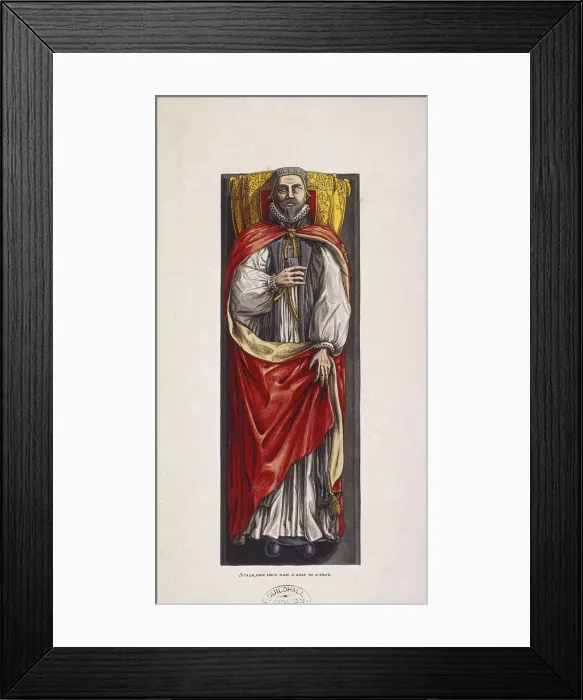Framed Print : Tomb of Bishop Andrews, St Saviour, Southwark, London, c1764 Framed Print : Tomb of Bishop Andrews, St Saviour, Southwark, London, c1764