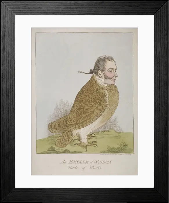 Framed Print : An Emblem of Wisdom Made of Wood, 1820 Framed Print : An Emblem of Wisdom Made of Wood, 1820