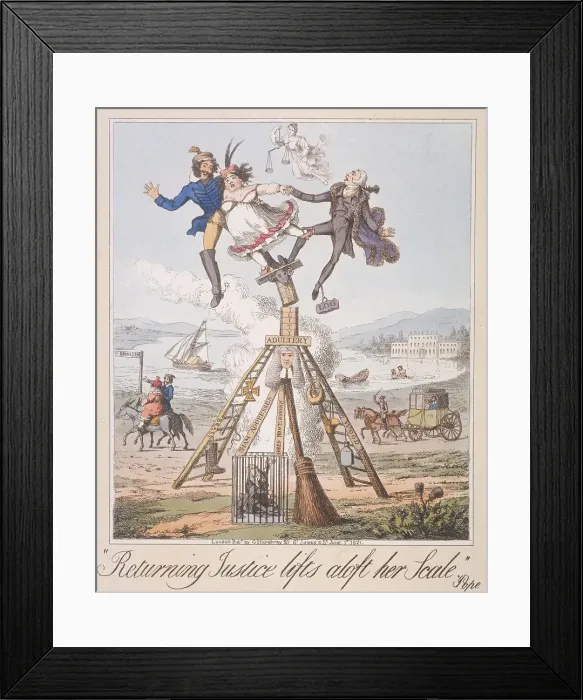 Framed Print : Returning Justice lifts aloft her Scale, 1821 Framed Print : Returning Justice lifts aloft her Scale, 1821