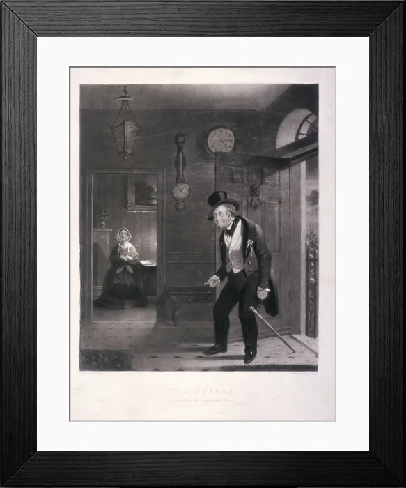 Framed Print : The Spirit. Thou comest in such a questionable Shape, 1845. Artist: James Scott Framed Print : The Spirit. Thou comest in such a questionable Shape, 1845. Artist: James Scott