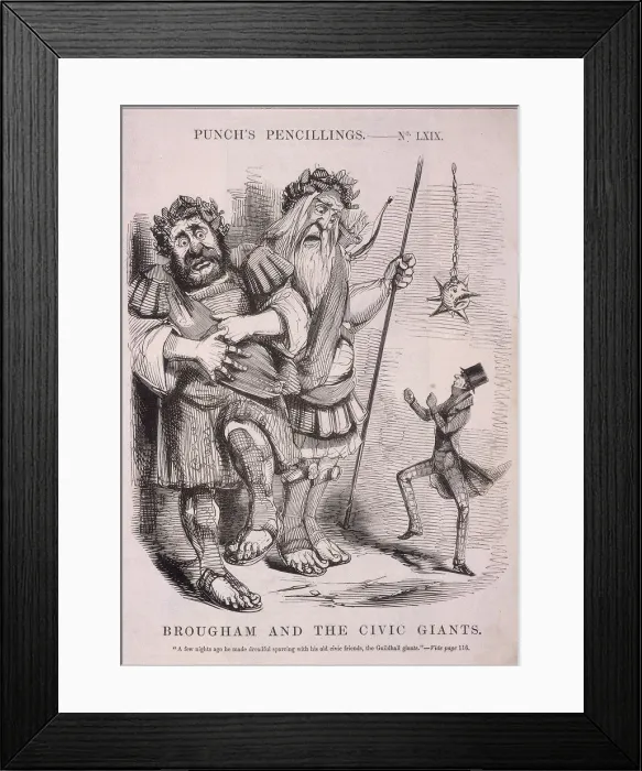 Framed Print : Brougham and the Civic Giants, 1848 Framed Print : Brougham and the Civic Giants, 1848