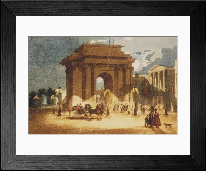 Framed Print : Hyde Park Corner, Westminster, London, c1835. Artist: W Spooner Framed Print : Hyde Park Corner, Westminster, London, c1835. Artist: W Spooner