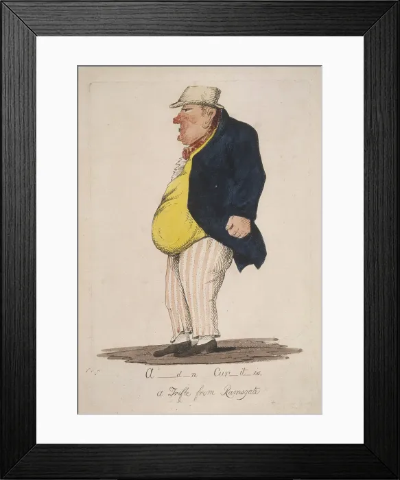 Framed Print : A_d_n Cur_it_is. a Trifle from Ramsgate, (Alderman Curtis), c1821 Framed Print : A_d_n Cur_it_is. a Trifle from Ramsgate, (Alderman Curtis), c1821