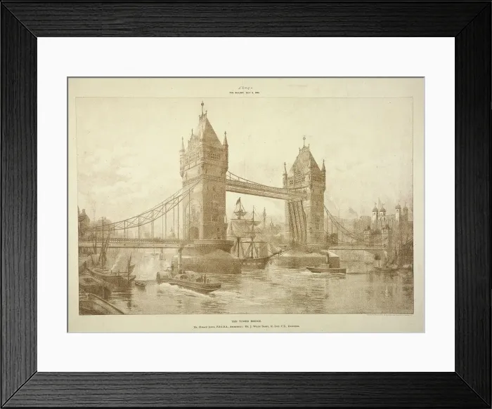 Framed Print : View of Tower Bridge, London, c1964 Framed Print : View of Tower Bridge, London, c1964