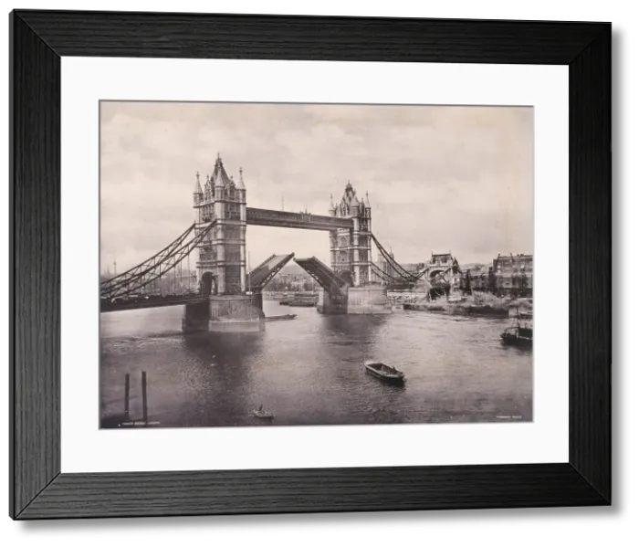 Framed Print : View of the east side of Tower Bridge, Stepney, London, c1900 Framed Print : View of the east side of Tower Bridge, Stepney, London, c1900
