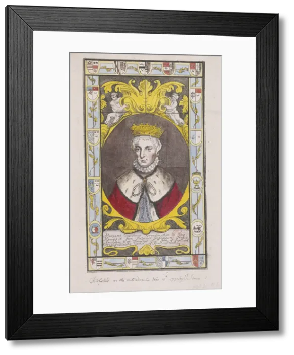 Framed Print : Portrait from stained glass window at St Mary, Battersea, London, 1793 Framed Print : Portrait from stained glass window at St Mary, Battersea, London, 1793