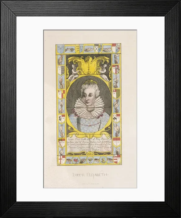 Framed Print : Queen Elizabeth I, 1705 Framed Print : Queen Elizabeth I, 1705