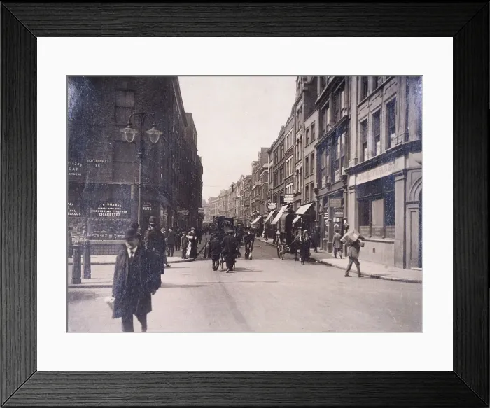 Framed Print : Barbican (Street) from the end of Red Cross Street and Golden Lane, London, c1920 Framed Print : Barbican (Street) from the end of Red Cross Street and Golden Lane, London, c1920