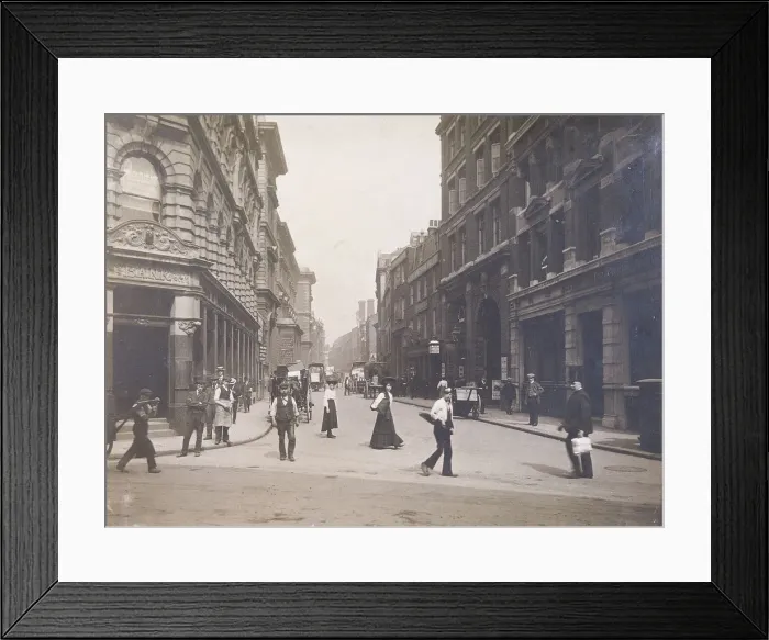 Framed Print : Whitecross Street from Fore Street, London, c1920 Framed Print : Whitecross Street from Fore Street, London, c1920