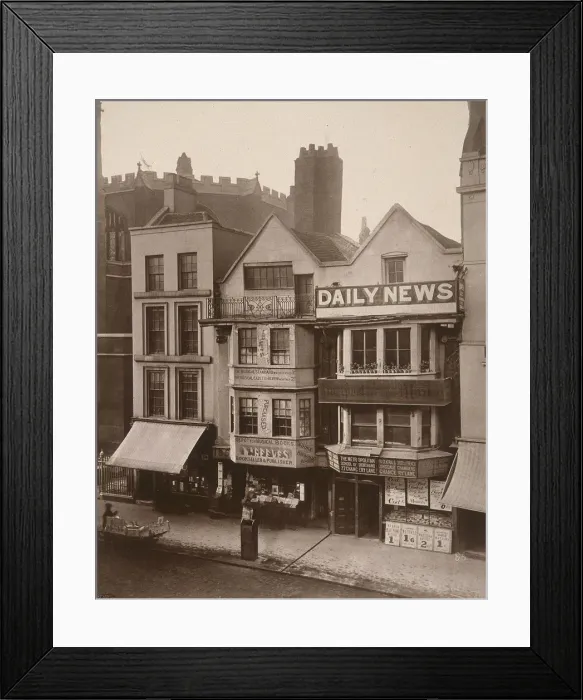 Framed Print : Figures standing near a shop front on Macclesfield Street, Soho, London, 1883. Artist Framed Print : Figures standing near a shop front on Macclesfield Street, Soho, London, 1883. Artist