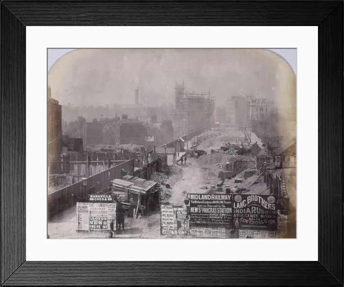 Framed Print : Holborn Viaduct under construction, Holborn, London, 1869. Artist: Henry Dixon Framed Print : Holborn Viaduct under construction, Holborn, London, 1869. Artist: Henry Dixon