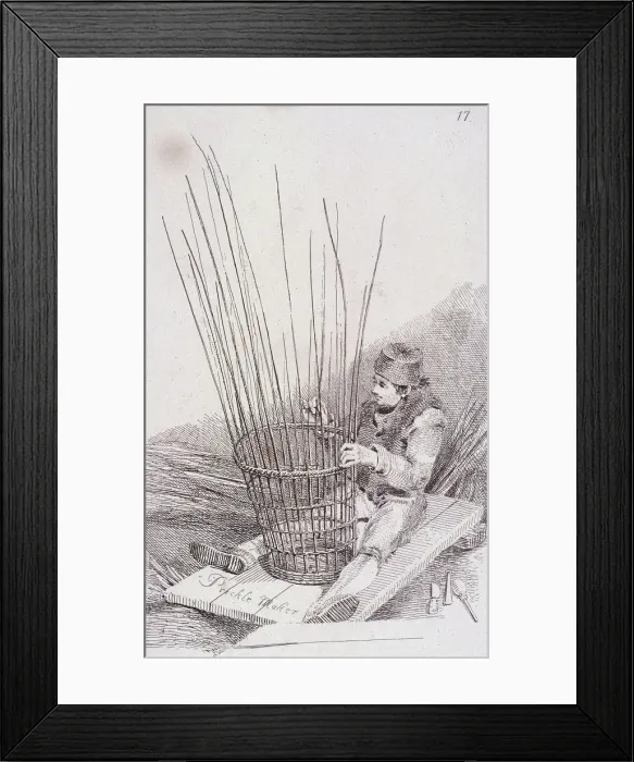 Framed Print : Prickle Maker, Cries of London, (c1819?). Artist: John Thomas Smith Framed Print : Prickle Maker, Cries of London, (c1819?). Artist: John Thomas Smith