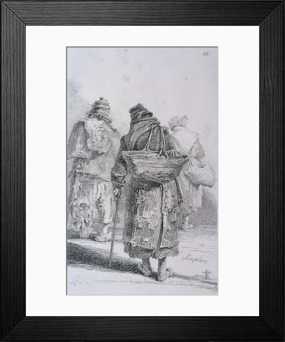 Framed Print : Simplers, Cries of London, (c1819?). Artist: John Thomas Smith Framed Print : Simplers, Cries of London, (c1819?). Artist: John Thomas Smith