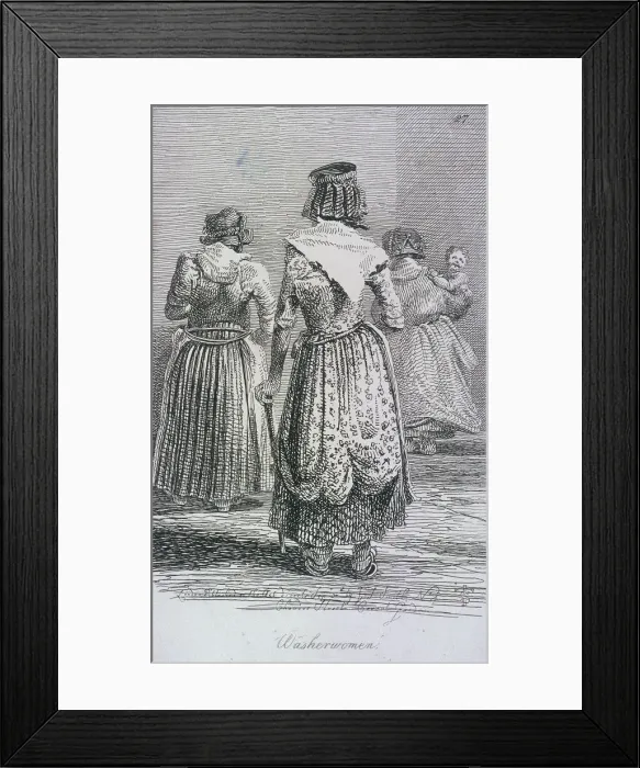 Framed Print : Washerwomen, Cries of London, (c1819?). Artist: John Thomas Smith Framed Print : Washerwomen, Cries of London, (c1819?). Artist: John Thomas Smith