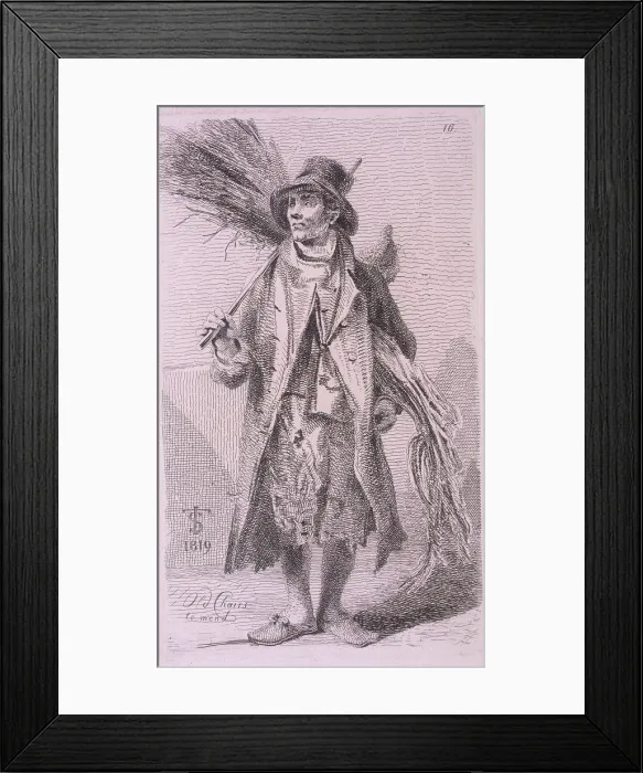 Framed Print : Old Chairs to mend, Cries of London, 1819. Artist: John Thomas Smith Framed Print : Old Chairs to mend, Cries of London, 1819. Artist: John Thomas Smith