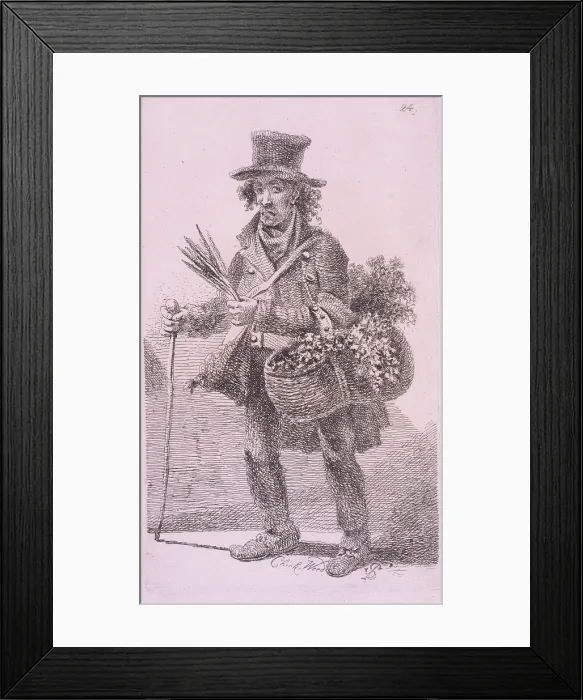 Framed Print : Chick-Weed, Cries of London, 1819 Artist: John Thomas Smith Framed Print : Chick-Weed, Cries of London, 1819 Artist: John Thomas Smith