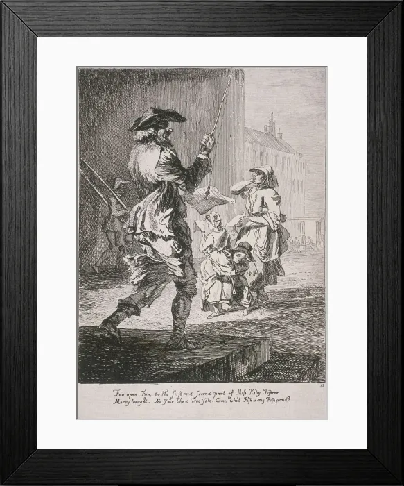 Framed Print : Street entertainers, Cries of London, 1760. Artist: Paul Sandby Framed Print : Street entertainers, Cries of London, 1760. Artist: Paul Sandby