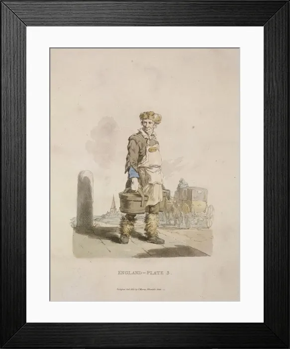 Framed Print : A waterman to a coach stand, Provincial Characters, 1813 Framed Print : A waterman to a coach stand, Provincial Characters, 1813