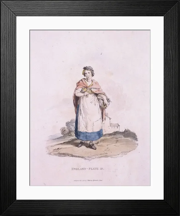 Framed Print : A match girl, Provincial Characters, 1813 Framed Print : A match girl, Provincial Characters, 1813