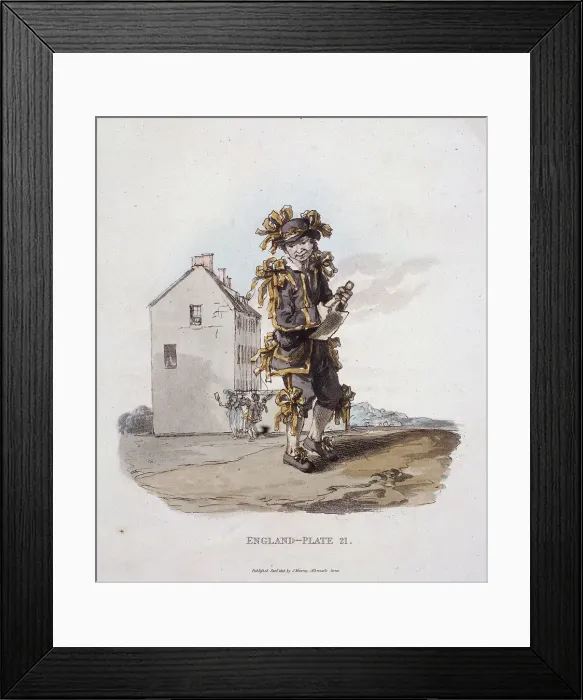 Framed Print : A chimney-sweep dressed in May Day costume, Provincial Characters, 1813 Framed Print : A chimney-sweep dressed in May Day costume, Provincial Characters, 1813