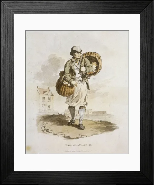 Framed Print : A baker, Provincial Characters, 1813 Framed Print : A baker, Provincial Characters, 1813