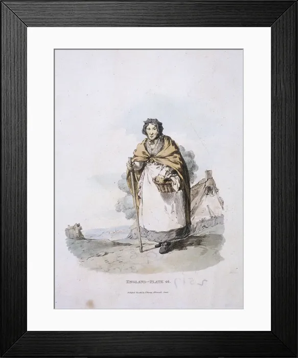 Framed Print : A market woman, Provincial Characters, 1813 Framed Print : A market woman, Provincial Characters, 1813
