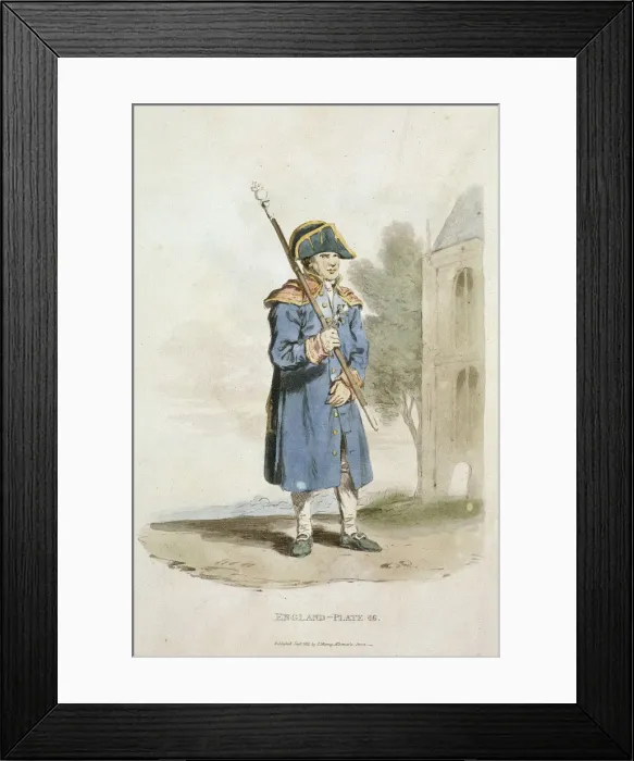 Framed Print : A church beadle, Provincial Characters, 1813 Framed Print : A church beadle, Provincial Characters, 1813
