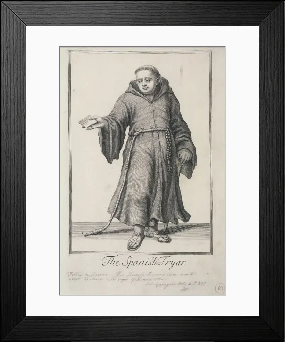 Framed Print : The Spanish Fryar, Cries of London, (c1688?). Artist: Pierce Tempest Framed Print : The Spanish Fryar, Cries of London, (c1688?). Artist: Pierce Tempest