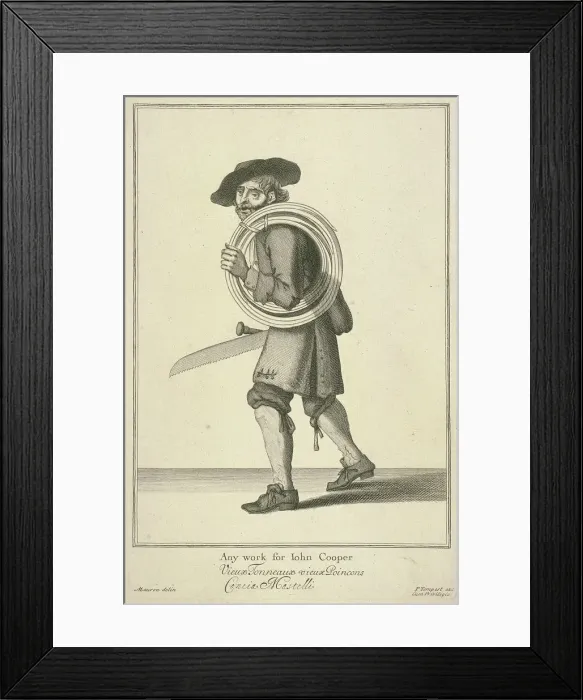 Framed Print : Any work for John Cooper, Cries of London, (c1688?). Artist: Pierce Tempest Framed Print : Any work for John Cooper, Cries of London, (c1688?). Artist: Pierce Tempest