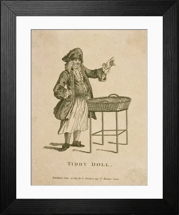 Framed Print : Tiddy Doll, Cries of London, 1813 Framed Print : Tiddy Doll, Cries of London, 1813