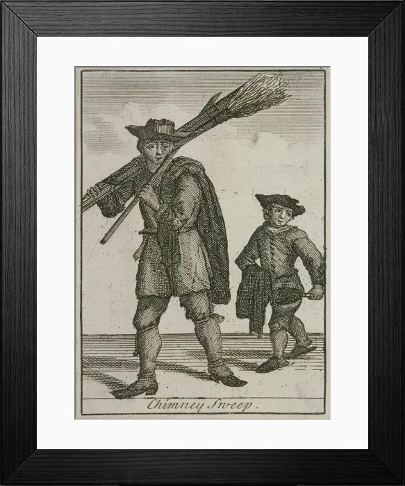 Framed Print : Chimney Sweep, Cries of London, (c1688?) Framed Print : Chimney Sweep, Cries of London, (c1688?)