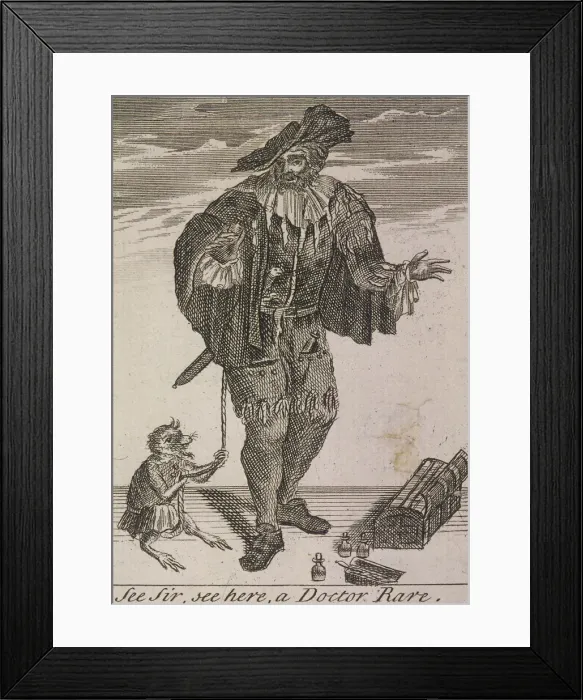 Framed Print : See Sir, see here, a Doctor Rare, Cries of London, (c1688?) Framed Print : See Sir, see here, a Doctor Rare, Cries of London, (c1688?)