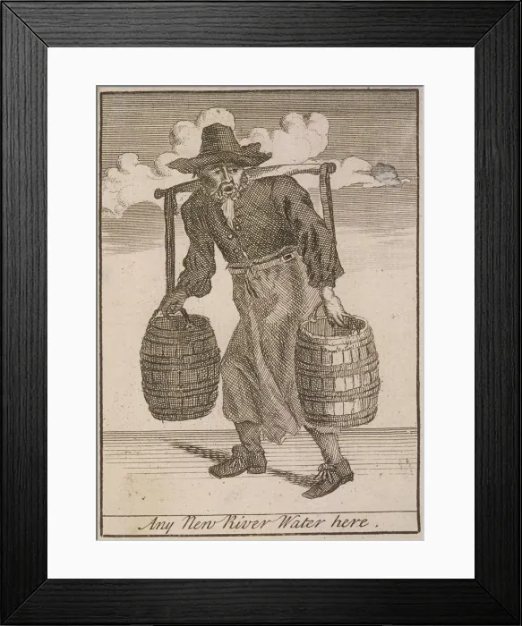 Framed Print : Any New River Water here, Cries of London, (c1688?)