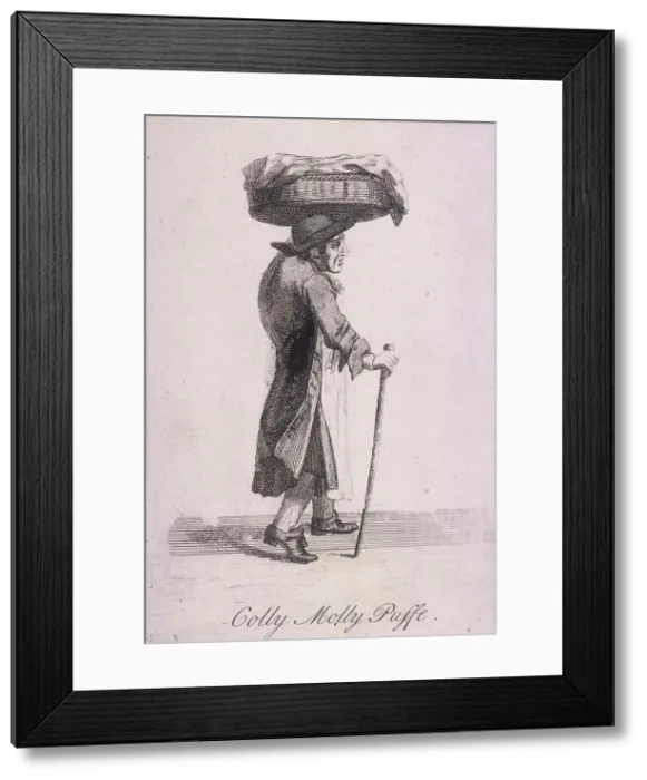 Framed Print : Colly Molly Puffe, Cries of London, c1688 Framed Print : Colly Molly Puffe, Cries of London, c1688