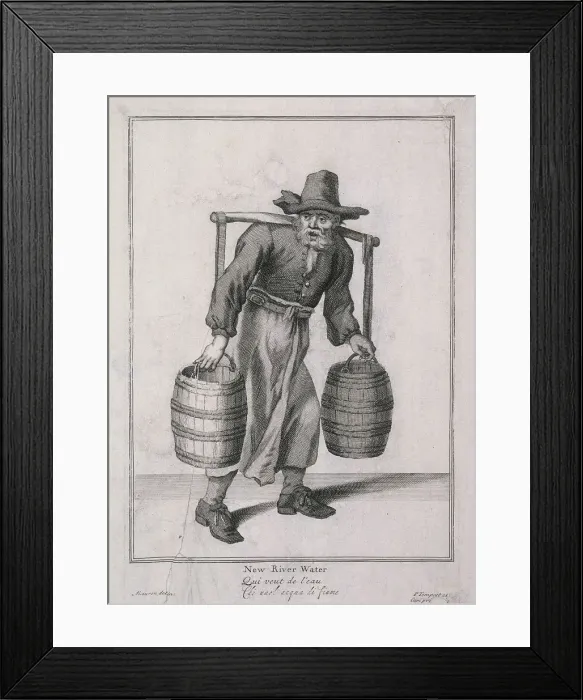 Framed Print : New River Water, Cries of London, (c1688?) Framed Print : New River Water, Cries of London, (c1688?)