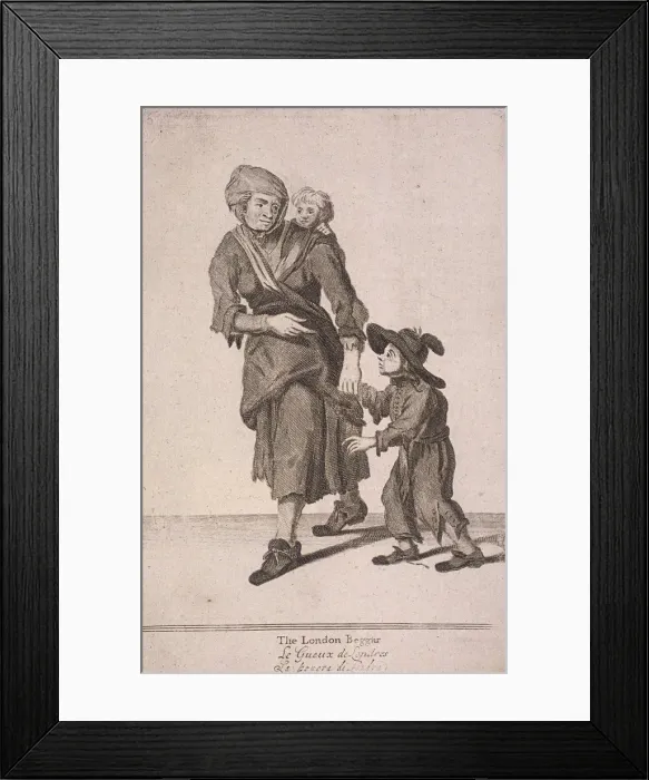 Framed Print : The London Beggar, Cries of London, (c1688?) Framed Print : The London Beggar, Cries of London, (c1688?)