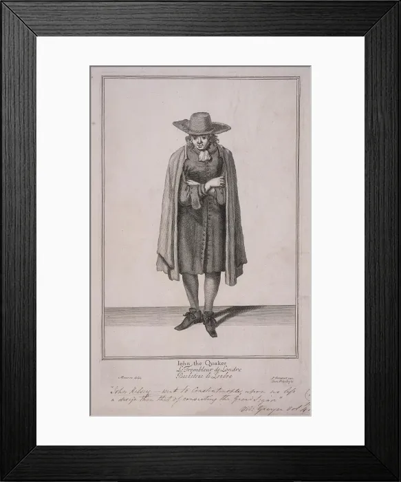 Framed Print : John the Quaker, Cries of London, (c1688?) Framed Print : John the Quaker, Cries of London, (c1688?)