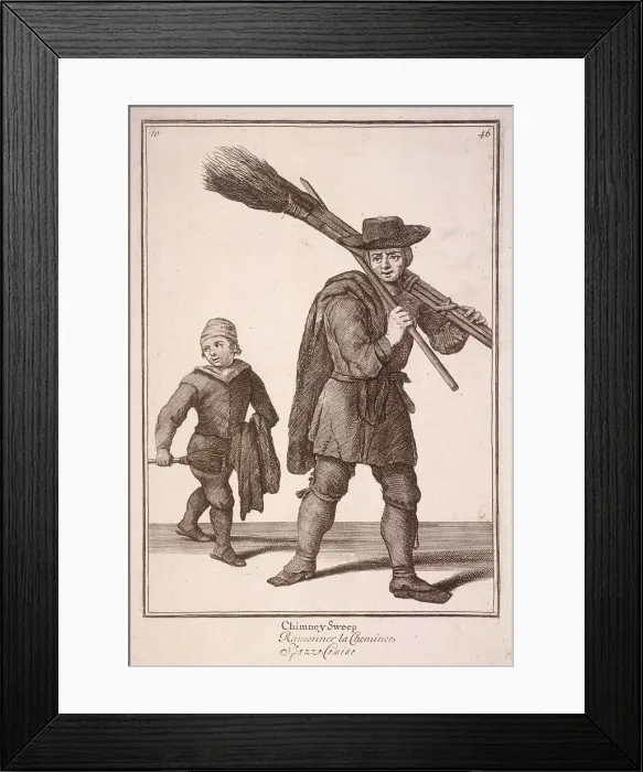 Framed Print : Chimney Sweep, Cries of London, (c1688?) Framed Print : Chimney Sweep, Cries of London, (c1688?)