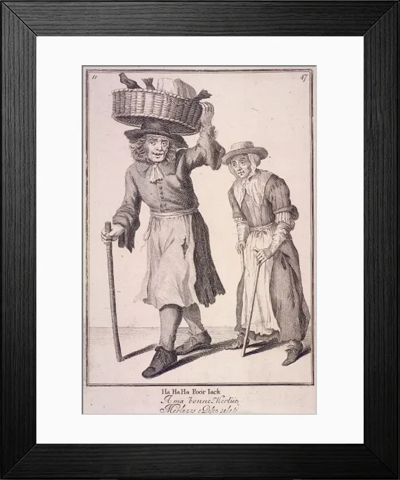Framed Print : Ha Ha Ha Poor Jack, Cries of London, (c1688?) Framed Print : Ha Ha Ha Poor Jack, Cries of London, (c1688?)