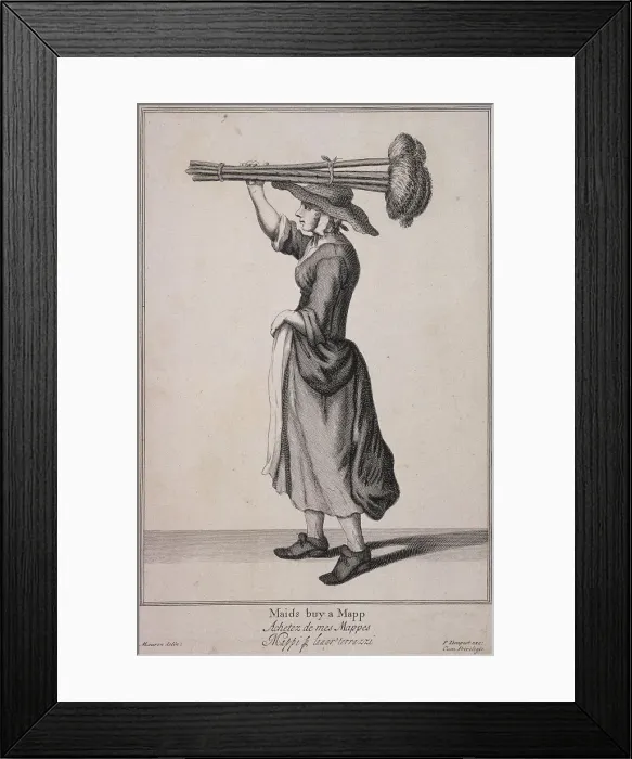 Framed Print : Maids buy a Mapp, Cries of London, (c1688?) Framed Print : Maids buy a Mapp, Cries of London, (c1688?)