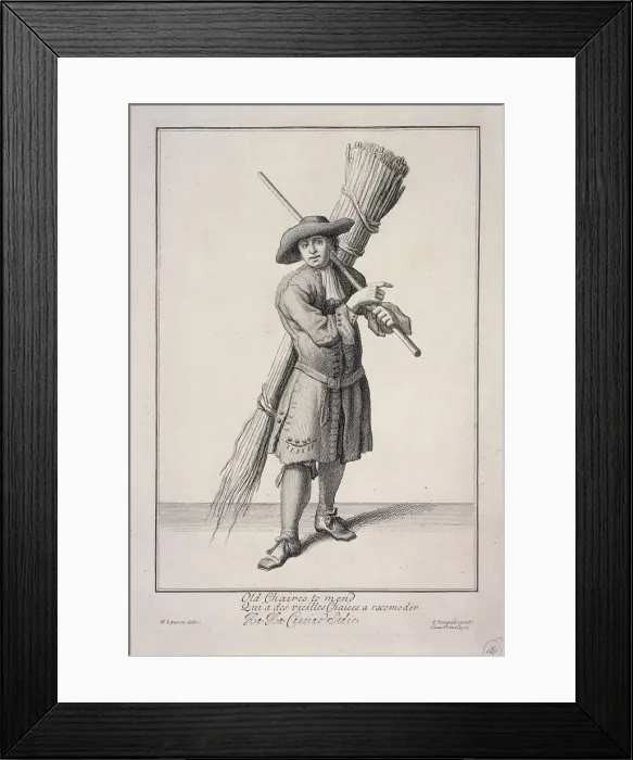 Framed Print : Old Chaires to mend, Cries of London, (1688?) Framed Print : Old Chaires to mend, Cries of London, (1688?)
