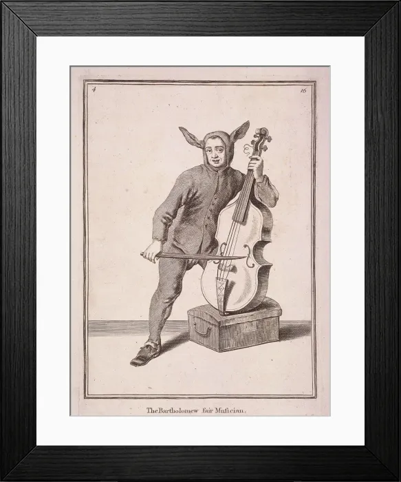 Framed Print : The Bartholomew fair Musician, Cries of London, (1688?) Framed Print : The Bartholomew fair Musician, Cries of London, (1688?)