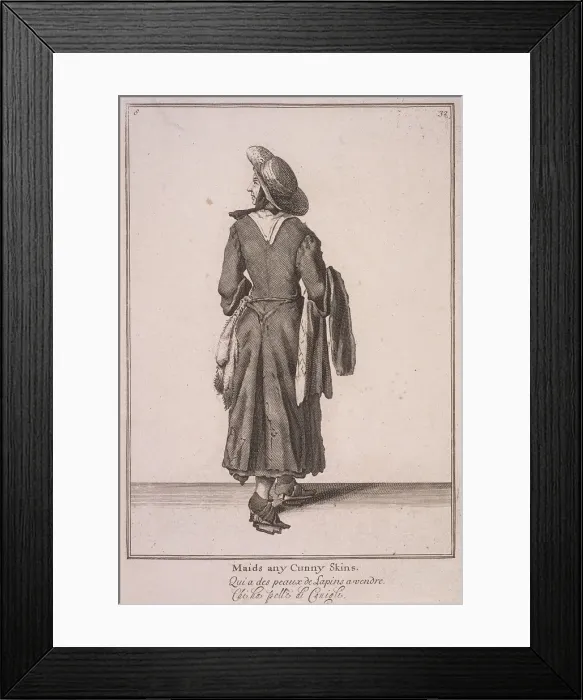 Framed Print : Maids any cunny skins, Cries of London, (1688?) Framed Print : Maids any cunny skins, Cries of London, (1688?)