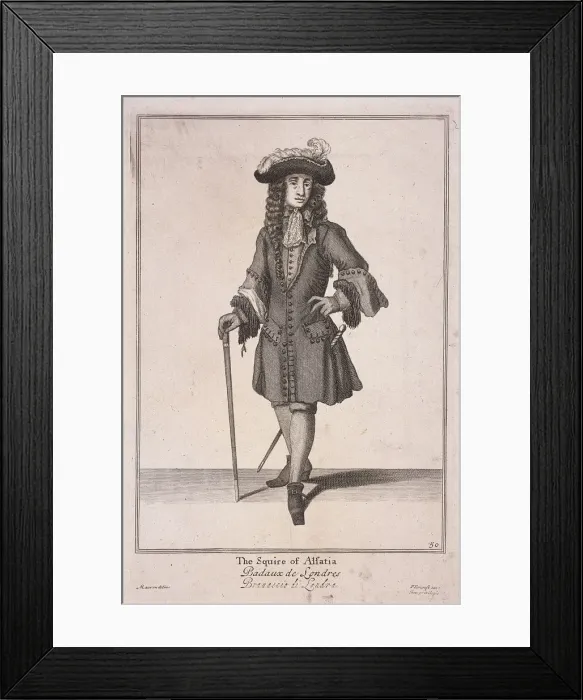 Framed Print : The Squire of Alsatia, Cries of London, (1688?) Framed Print : The Squire of Alsatia, Cries of London, (1688?)