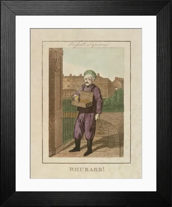 Framed Print : Rhubarb!, Cries of London, 1804 Framed Print : Rhubarb!, Cries of London, 1804
