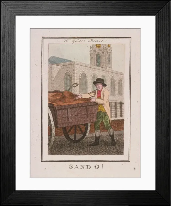 Framed Print : Sand O!, Cries of London, 1804 Framed Print : Sand O!, Cries of London, 1804