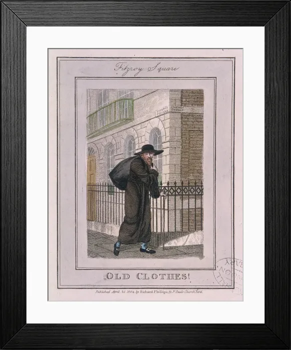 Framed Print : Old Clothes!, Cries of London, 1804 Framed Print : Old Clothes!, Cries of London, 1804