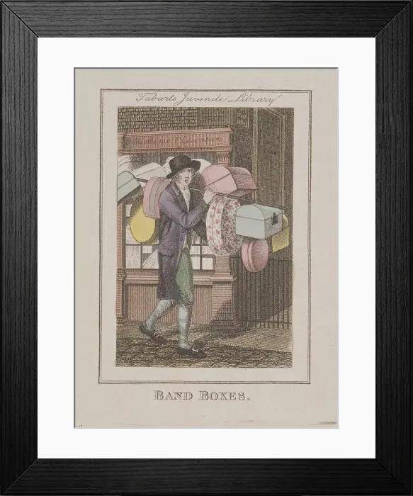 Framed Print : Band Boxes, Cries of London, 1804 Framed Print : Band Boxes, Cries of London, 1804