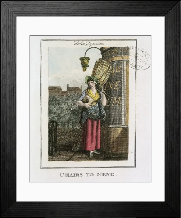 Framed Print : Chairs to Mend, Cries of London, 1804 Framed Print : Chairs to Mend, Cries of London, 1804